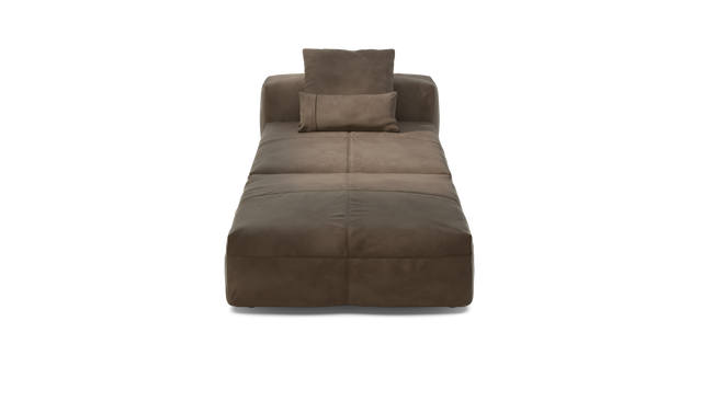 vetsak | Sofa Set 07 - Sun Lounger - Leather - Cacao | Sofa Modulable | 2 Places | Daybed | Méridienne