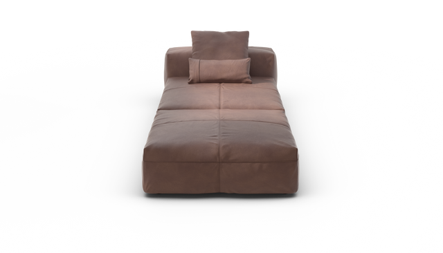 vetsak | Sofa Set 07 - Sun Lounger - Leather - Stone | Sofa Modulable | 2 Places | Daybed | Méridienne
