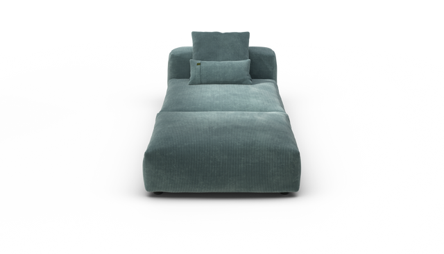vetsak | Sofa Set 07 - Sun Lounger - Cord Velour - Mint | Sofa Modulable | 2 Places | Daybed | Méridienne