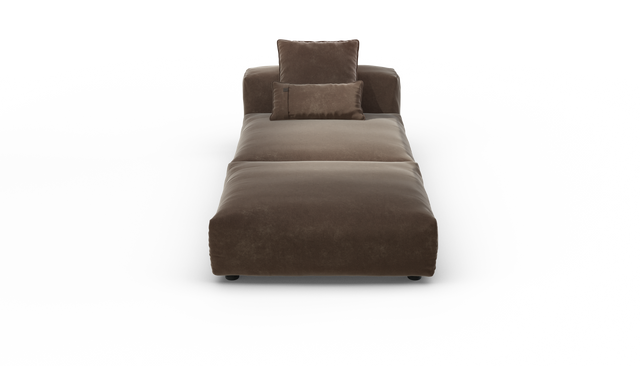 vetsak | Sofa Set 07 - Sun Lounger - Suave - Espresso | Sofa Modulable | 2 Places | Daybed | Méridienne