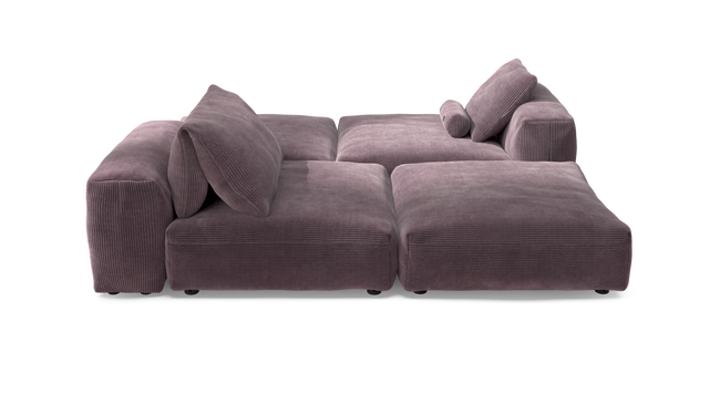 vetsak | Sofa Set 08 - Daybed - Cord Velour - Blossom | Sofa Modulable | 6 Places | Outdoor Island | Double méridienne