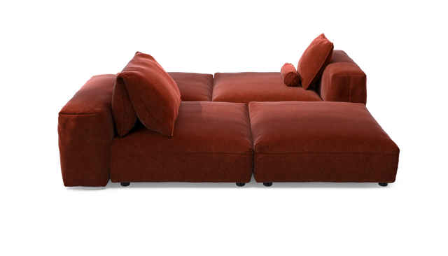 vetsak | Sofa Set 08 - Daybed - Suave - Saffron | Sofa Modulable | 6 Places | Outdoor Island | Double méridienne