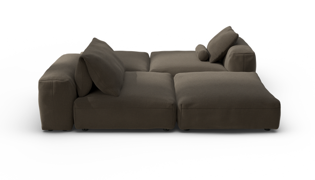 vetsak | Sofa Set 08 - Daybed - Breeze - Brown | Sofa Modulable | 6 Places | Outdoor Island | Double méridienne