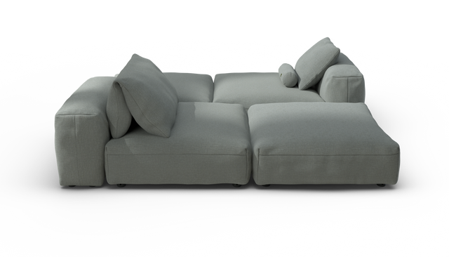 vetsak | Sofa Set 08 - Daybed - Breeze - Sage | Sofa Modulable | 6 Places | Outdoor Island | Double méridienne