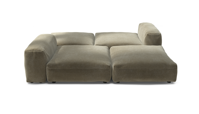 vetsak | Sofa Set 08 - Daybed - Cord Velour - Khaki | Sofa Modulable | 6 Places | Outdoor Island | Double méridienne