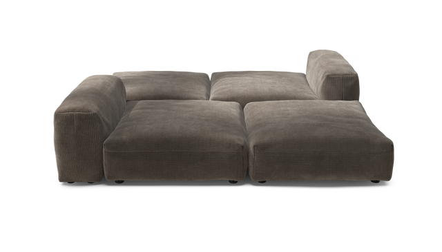 vetsak | Sofa Set 08 - Daybed - Cord Velour - Mocha | Sofa Modulable | 6 Places | Outdoor Island | Double méridienne