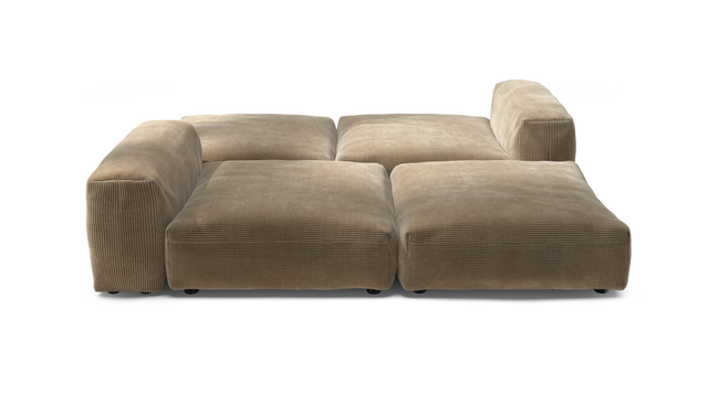 vetsak | Sofa Set 08 - Daybed - Cord Velour - Sand | Sofa Modulable | 6 Places | Outdoor Island | Double méridienne