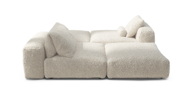 vetsak | Sofa Set 08 - Daybed - Doodle - Creme | Sofa Modulable | 6 Places | Outdoor Island | Double méridienne