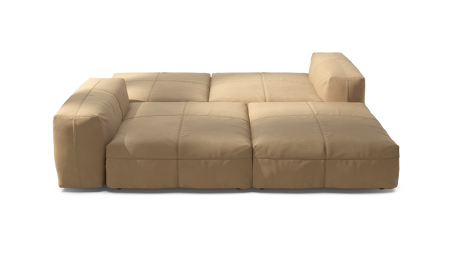 vetsak | Sofa Set 08 - Daybed - Leather - Beige | Sofa Modulable | 6 Places | Outdoor Island | Double méridienne
