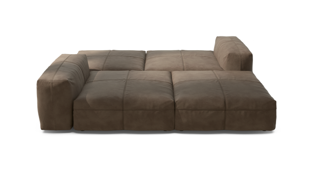 vetsak | Sofa Set 08 - Daybed - Leather - Cacao | Sofa Modulable | 6 Places | Outdoor Island | Double méridienne