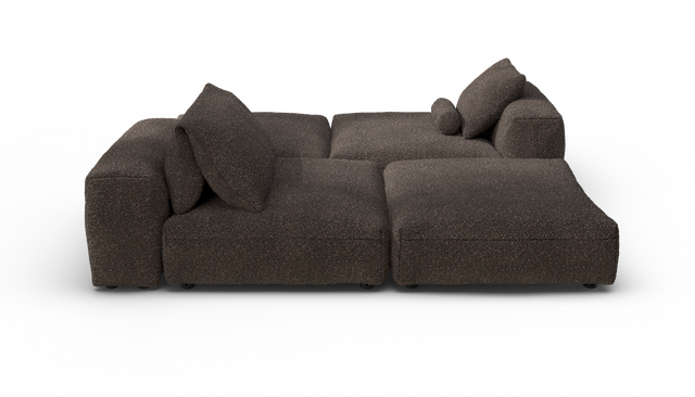vetsak | Sofa Set 08 - Daybed - Nub - Walnut | Sofa Modulable | 6 Places | Outdoor Island | Double méridienne