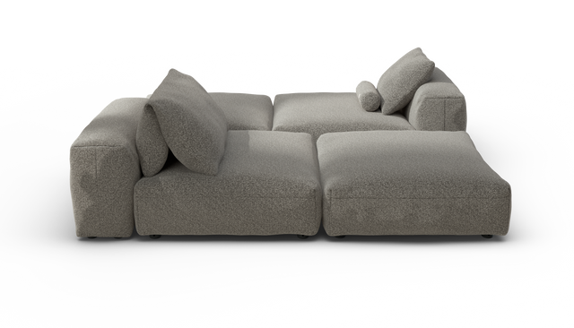 vetsak | Sofa Set 08 - Daybed - Pebble - Platinum | Sofa Modulable | 6 Places | Outdoor Island | Double méridienne