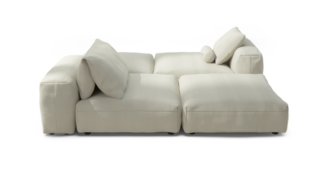 vetsak | Sofa Set 08 - Daybed - Pique - Creme | Sofa Modulable | 6 Places | Outdoor Island | Double méridienne