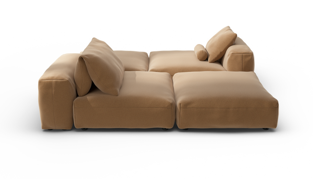 vetsak | Sofa Set 08 - Daybed - Pique - Wheat | Sofa Modulable | 6 Places | Outdoor Island | Double méridienne