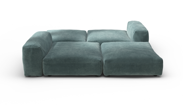 vetsak | Sofa Set 08 - Daybed - Cord Velour - Mint | Sofa Modulable | 6 Places | Outdoor Island | Double méridienne