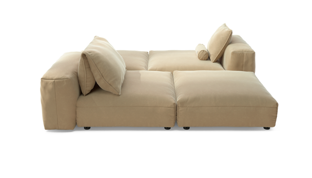 vetsak | Sofa Set 08 - Daybed - Suave - Creme | Sofa Modulable | 6 Places | Outdoor Island | Double méridienne
