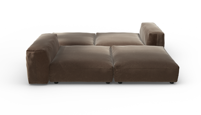 vetsak | Sofa Set 08 - Daybed - Suave - Espresso | Sofa Modulable | 6 Places | Outdoor Island | Double méridienne