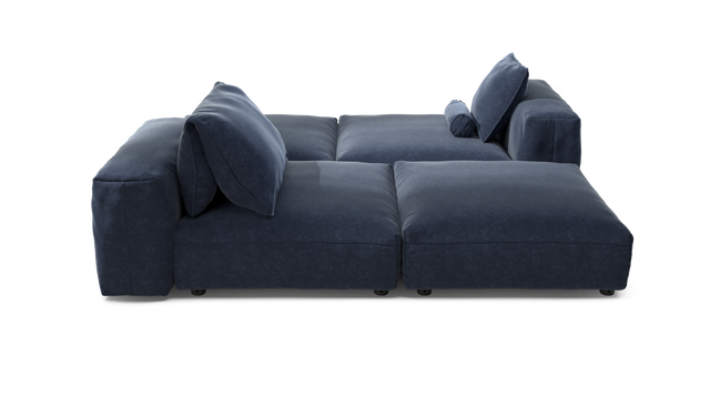 vetsak | Sofa Set 08 - Daybed - Suave - Navy | Modular Sofa | 6 Seater | Outdoor Island | Double lounger