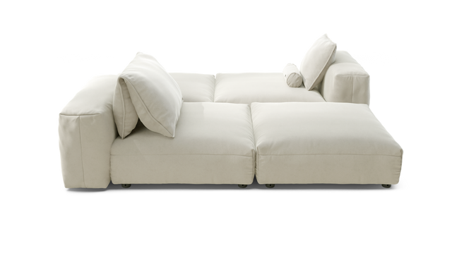 vetsak | Sofa Set 08 - Daybed - Suave - Pearl | Modular Sofa | 6 Seater | Outdoor Island | Double lounger