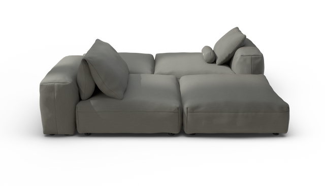 vetsak | Sofa Set 08 - Daybed - Terrain - Flint | Sofa Modulable | 6 Places | Outdoor Island | Double méridienne