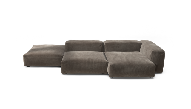 vetsak | Sofa Set 09 - The Island - Cord Velour - Mocha | Sofa Modulable | 7 Places | Sofa Island