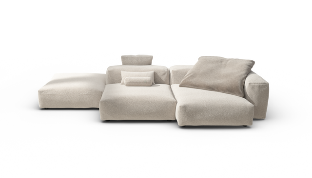 vetsak | Sofa Set 09 - The Island - Nub - Creme | Sofa Modulable | 7 Places | Sofa Island