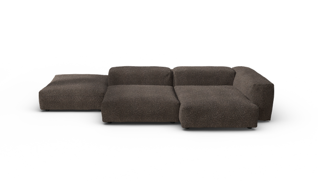 vetsak | Sofa Set 09 - The Island - Nub - Walnut | Sofa Modulable | 7 Places | Sofa Island