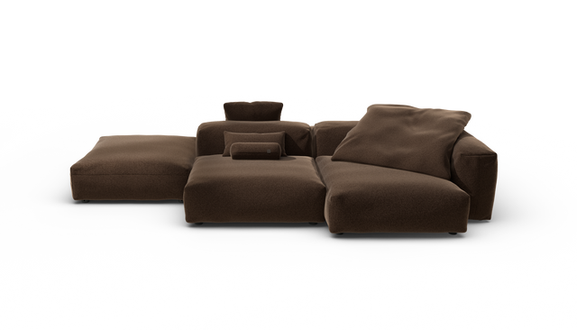 vetsak | Sofa Set 09 - The Island - Pebble - Umber | Sofa Modulable | 7 Places | Sofa Island