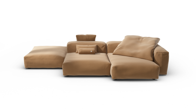 vetsak | Sofa Set 09 - The Island - Pique - Wheat | Sofa Modulable | 7 Places | Sofa Island