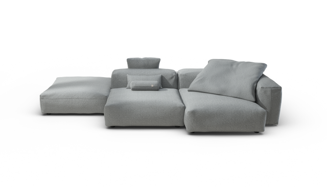 vetsak | Sofa Set 09 - The Island - Ridge - Limestone | Sofa Modulable | 7 Places | Sofa Island