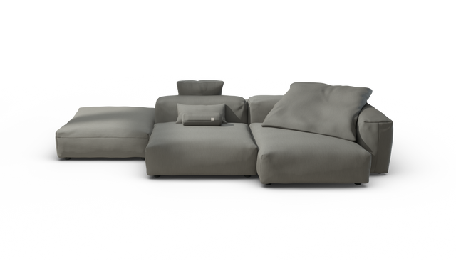 vetsak | Sofa Set 09 - The Island - Terrain - Flint | Sofa Modulable | 7 Places | Sofa Island