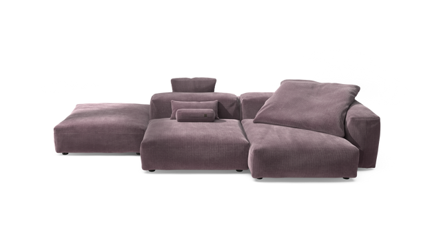 vetsak | Sofa Set 09 - The Island - Cord Velour - Blossom | Sofa Modulable | 7 Places | Sofa Island