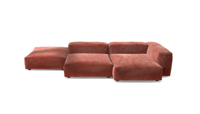 vetsak | Sofa Set 09 - The Island - Cord Velour - Brick | Sofa Modulable | 7 Places | Sofa Island