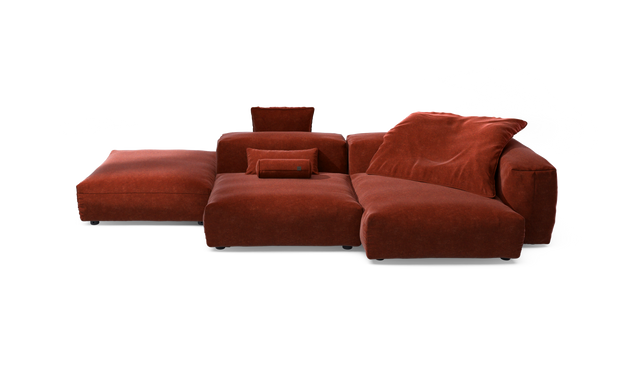 vetsak | Sofa Set 09 - The Island - Suave - Saffron | Sofa Modulable | 7 Places | Sofa Island