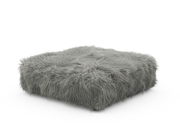 sofa seat - flokati - grey - 105cm x 105cm