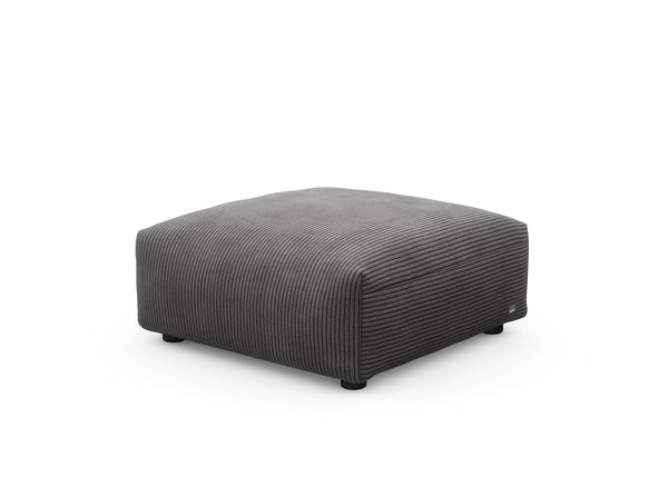 sofa seat - cord velours - dark grey - 84cm x 84cm
