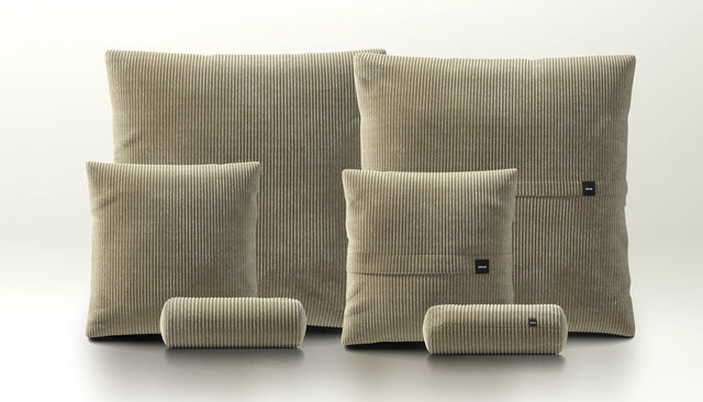 pillow set 3 - cord velour - khaki