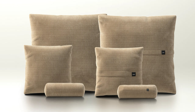 pillow set 3 - cord velour - sand
