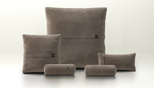 pillow set 4 - cord velour - mocha
