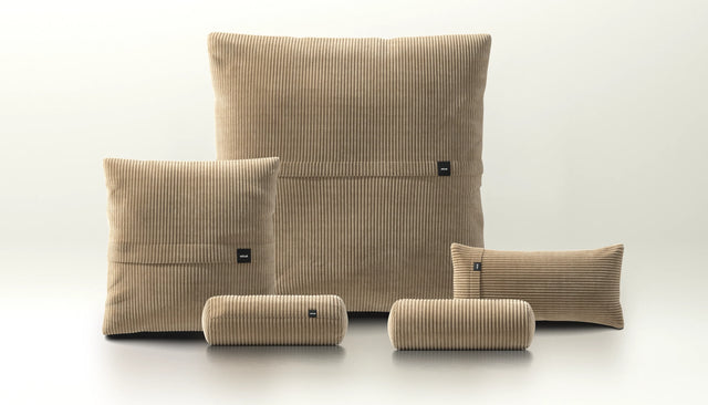 pillow set 4 - cord velour - sand