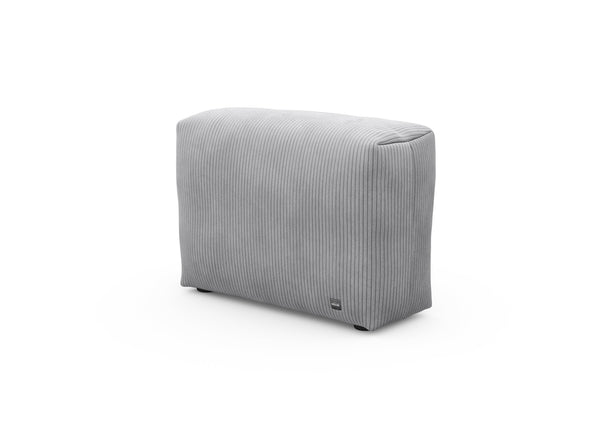 sofa side - cord velours - light grey - 84cm x 31cm