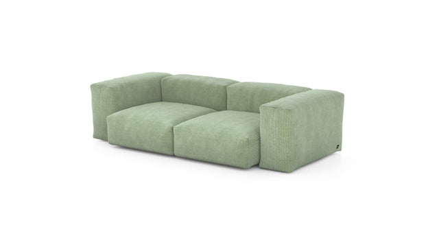 Preset two module sofa - cord velours - duck egg - 230cm x 115cm