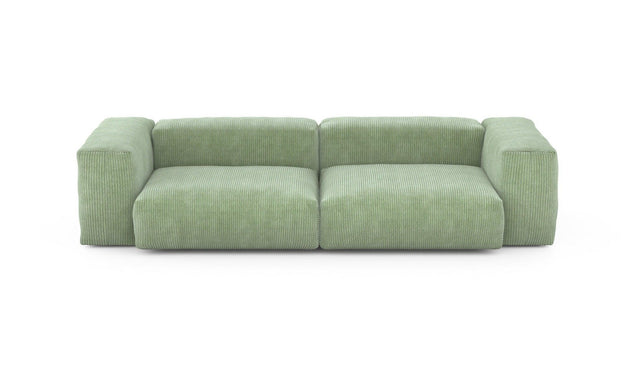 Preset two module sofa - cord velours - duck egg - 272cm x 115cm