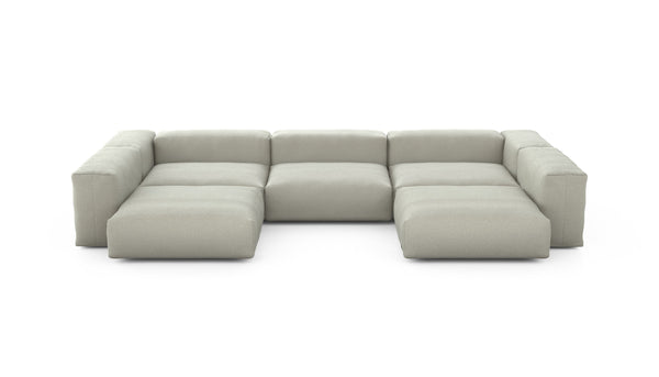 Preset u-shape sofa - linen - stone - 377cm x 220cm