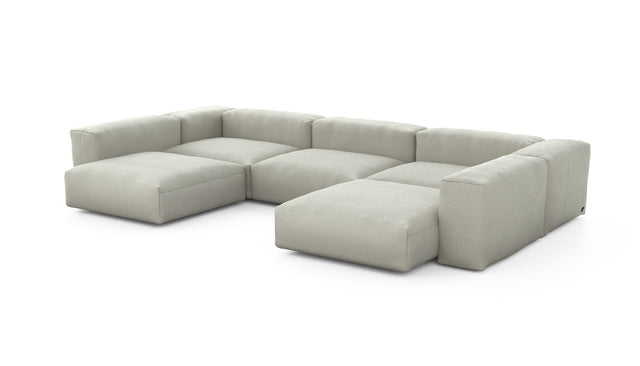 Preset u-shape sofa - linen - stone - 377cm x 220cm