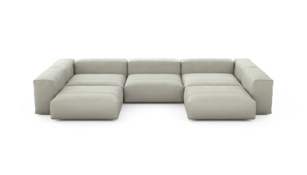 Preset u-shape sofa - linen - stone - 377cm x 241cm