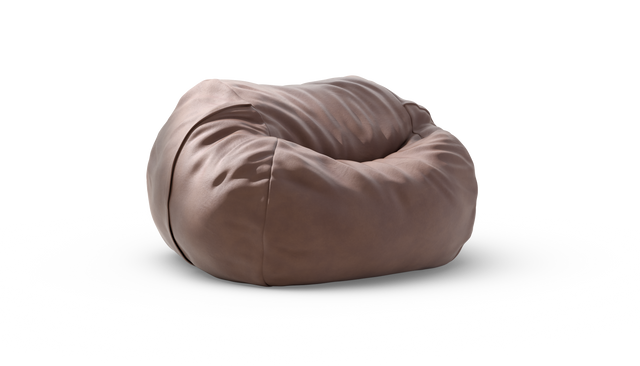 vetsak | Cover Pouf Large - Leather - Stone
