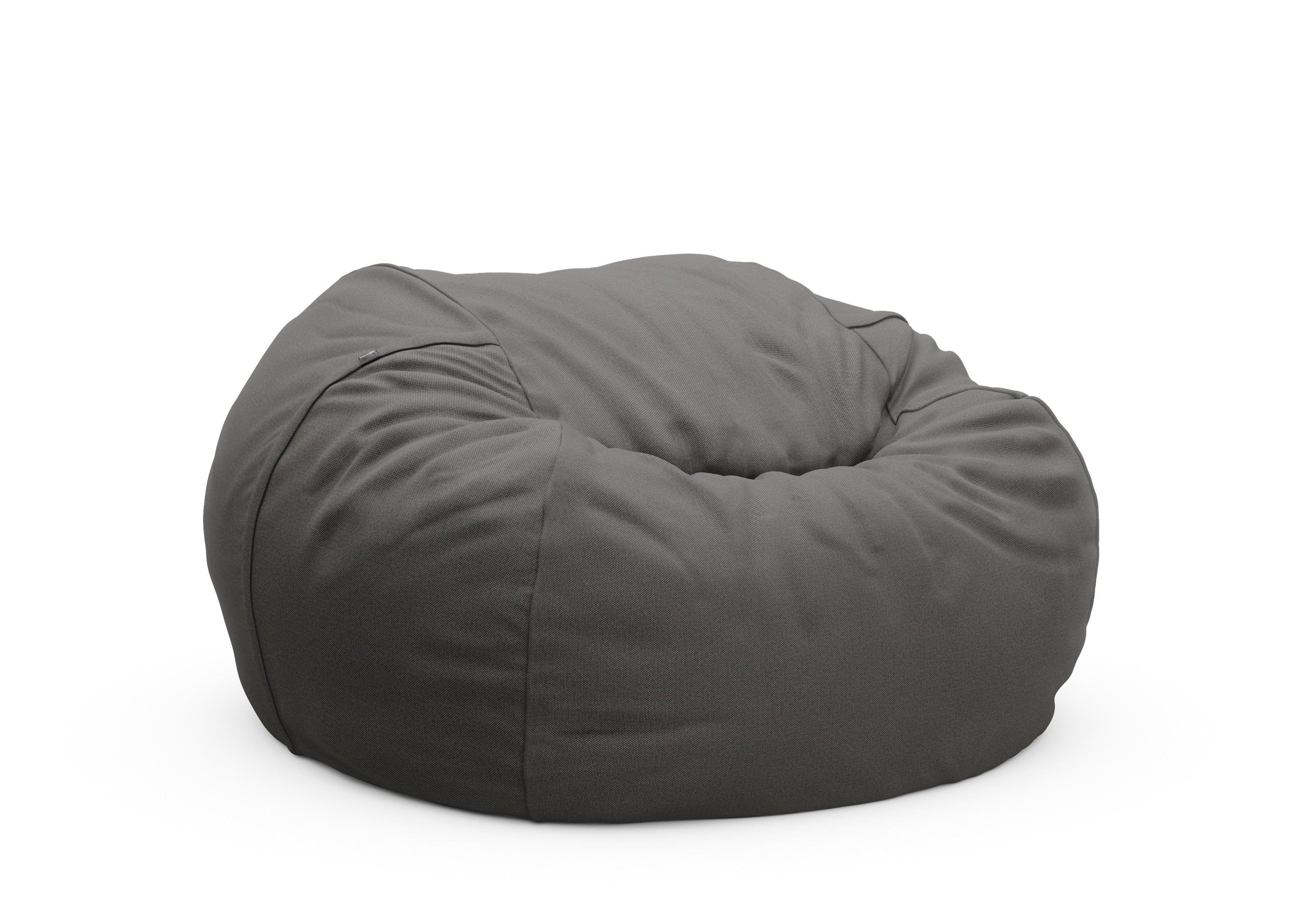 Preset Beanbag Large Herringbone Resistant dark grey