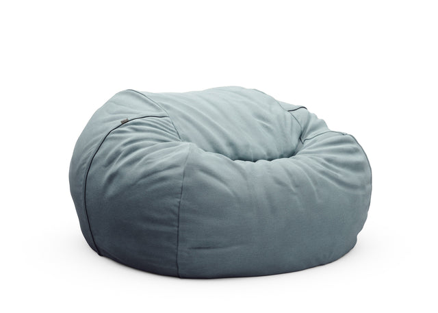 the jumbo beanbag - herringbone - light blue