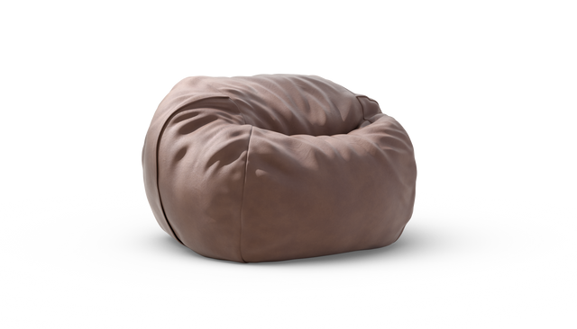 vetsak | Cover Pouf Medium - Leather - Stone